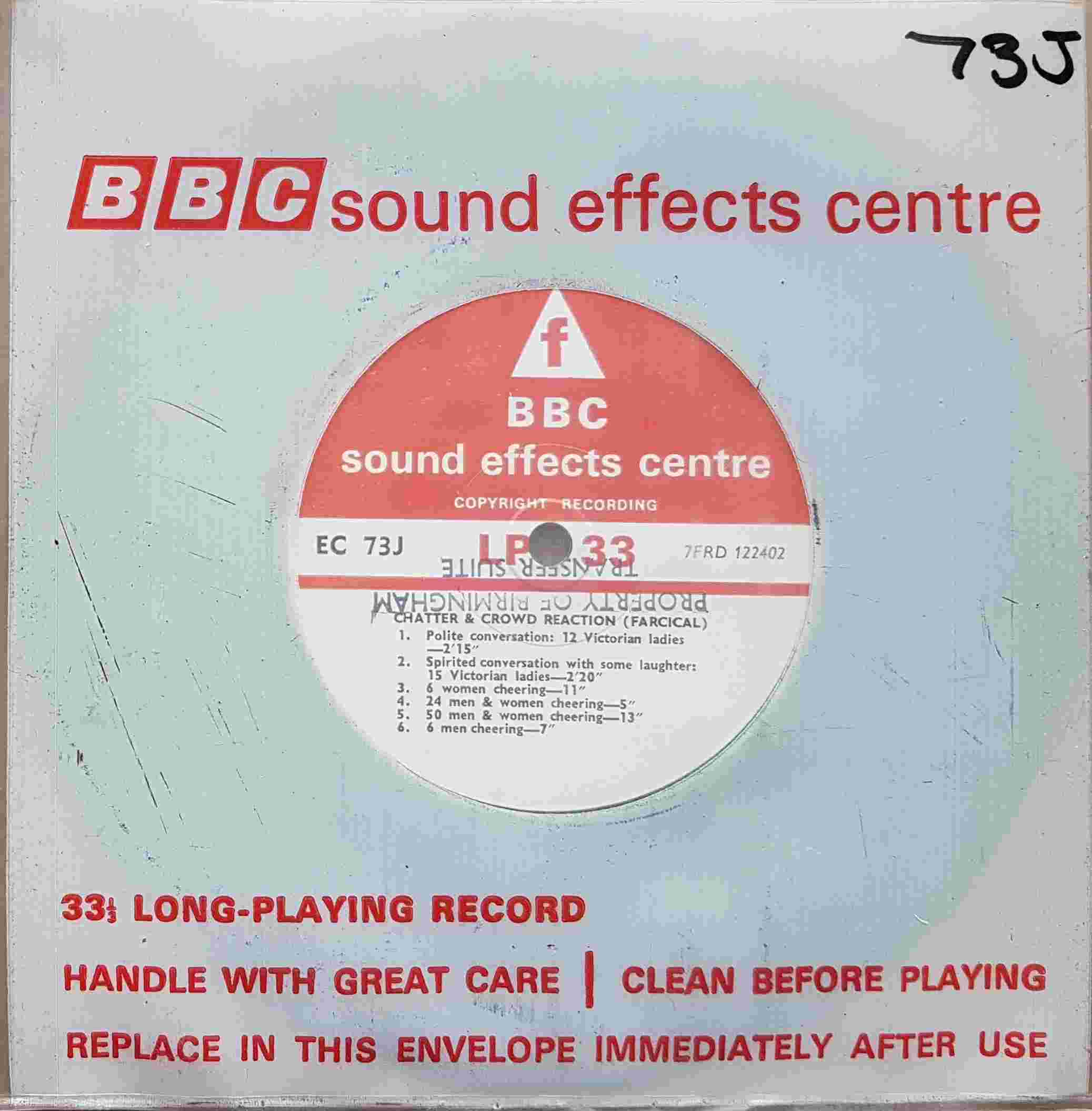 Picture of EC 73J Chatter & crowd reaction (farcical) by artist Not registered from the BBC records and Tapes library